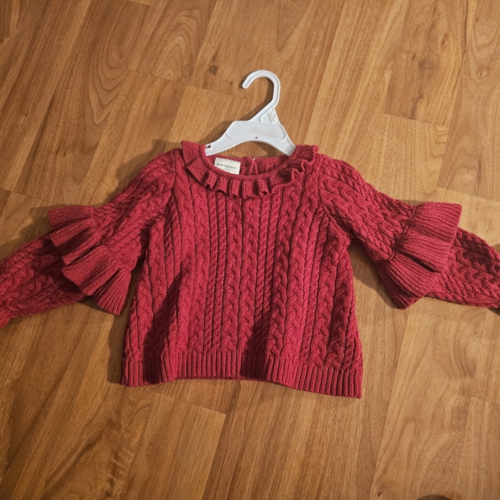 First Impressions girlsRed Fancy sweater -24 months - Valentine's day sweater ❤️
